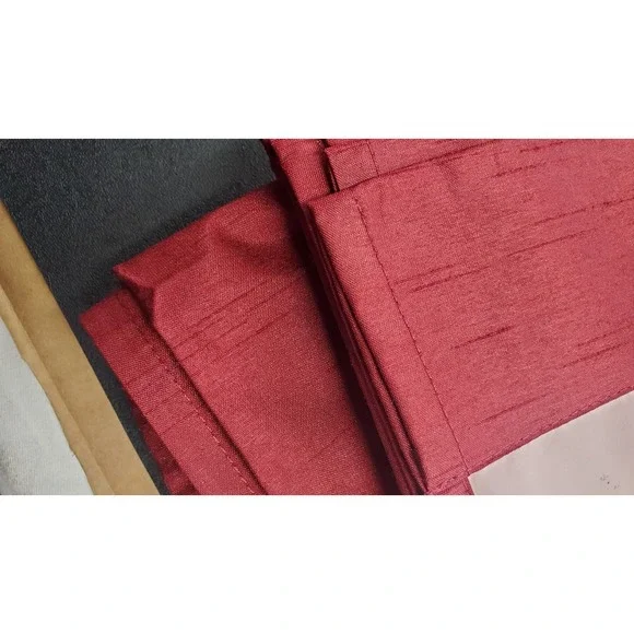 3 panels Faux SILK BLOCK OUT CURTAINS Textured 42x81.5 Rod Sleeve - Picture 6 of 6